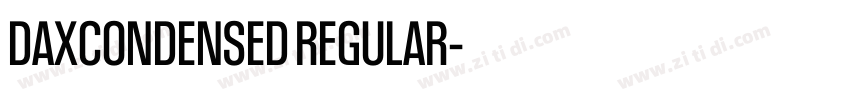 DAXCONDENSED REGULAR字体转换